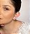 Brinco ear cuff cravejado de zirconia cristal banho em ouro 18k - Imagem 2