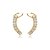 Brinco ear cuff cravejado de zirconia cristal banho em ouro 18k - Imagem 1