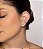 Brinco ear cuff cravejado de zirconia cristal banho em ouro 18k - Imagem 2