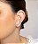Brinco ear cuff cravejado de zirconia cristal banho em rodio branco - Imagem 2