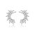 Brinco ear cuff cravejado de zirconia cristal banho em rodio branco - Imagem 1