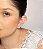 Brinco ear cuff cravejado de zirconia cristal banho em rodio branco - Imagem 2
