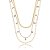 Colar de trio cravejado de zirconia cristal banho em ouro 18k - Imagem 1