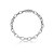Colar de corrente cravejado com zirconia cristal banho em rodio branco - Imagem 1
