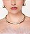 Colar de aro com zirconia cristal banho em ouro 18k - Imagem 3