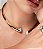 Colar de aro com zirconia cristal banho em ouro 18k - Imagem 2