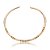 Colar de aro com zirconia onix banho em ouro 18k - Imagem 1