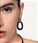 Conjunto de brinco e colar cravejado de zirconia onix banho em ouro 18k - Imagem 6