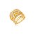 Anel dourado com zirconia cristal banho em ouro 18k - Imagem 1