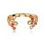 Bracelete dourado cravejado de zirconia colorida banho em ouro 18k - Imagem 1