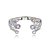 Bracelete cravejado de zirconia colorida banho em rodio branco - Imagem 1