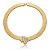 Colar de aro com zirconia cristal banho em ouro 18k - Imagem 1