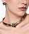 Colar de aro com zirconia onix banho em ouro 18k - Imagem 2