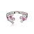 Bracelete cravejado de zirconia colorida banho em rodio branco - Imagem 1