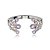 Bracelete cravejado de zirconia colorida banho em rodio branco - Imagem 1