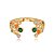 Bracelete cravejado de zirconia colorida banho em ouro 18k - Imagem 1