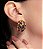 Conjunto de brinco e anel cravejado banho em ouro 18K - Imagem 4