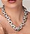 Colar de luxo com zirconia cristal banho em rodio branco - Imagem 2