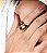 Anel dourado com zirconia cristal banho em ouro 18k - Imagem 2