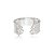 Bracelete cravejado de zirconia cristal banho em rodio branco - Imagem 1