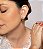 Brinco dourado cravejado de zirconia cristal banho em ouro 18k - Imagem 2