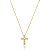 Colar com pingente cravejado de zirconia cristal banho em ouro 18k - Imagem 1