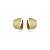 Brinco de argola liso acetinado banho em ouro 18k - Imagem 1