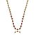 Conjunto de brinco e colar riviera cravejado de zirconia pink banho em ouro 18k - Imagem 3
