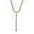 Conjunto de brinco e colar riviera gravata cravejado de zirconia cristal banho em ouro 18k - Imagem 2
