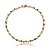 Conjunto de brinco e colar riviera de coração cravejado de zirconia rainbow banho em ouro 18k - Imagem 3