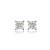 Conjunto de brinco e colar de riviera cravejado de zirconia cristal banho em rodio branco - Imagem 4