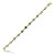 Pulseira riviera cravejada de zirconia esmeralda banho em ouro 18k - Imagem 1
