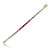 Pulseira riviera cravejada de zirconia pink banho em ouro 18k - Imagem 1