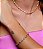 Pulseira riviera cravejada de zirconia pink banho em ouro 18k - Imagem 2