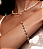 Pulseira riviera cravejada de zirconia cristal banho em ouro 18k - Imagem 2