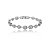 Pulseira riviera cravejada de zirconia cristal banho em rodio branco - Imagem 1