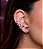 Brinco ear cuff cravejado de zirconia pink banho em rodio branco - Imagem 2