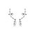 Brinco ear cuff cravejado de zirconia cristal banho em rodio branco - Imagem 1