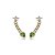 Brinco ear cuff cravejado de zirconia cristal banho em ouro 18k - Imagem 1