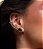 Brinco ear cuff cravejado de zirconia cristal banho em ouro 18k - Imagem 2