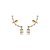 Brinco ear cuff cravejado de zirconia cristal banho em ouro 18k - Imagem 1