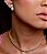 Brinco ear cuff cravejado de zirconia cristal banho em ouro 18k - Imagem 2