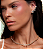Brinco ear cuff cravejado de zirconia cristal banho em ouro 18k - Imagem 3