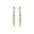 Brinco dourado cravejado de zirconia cristal banho em ouro 18k - Imagem 1