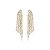 Brinco dourado cravejado de zirconia cristal banho em ouro 18k - Imagem 1