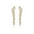 Brinco dourado cravejado de zirconia cristal banho em ouro 18k - Imagem 1
