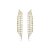 Brinco dourado cravejado de zirconia cristal banho em ouro 18k - Imagem 1