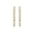 Brinco dourado cravejado de zirconia cristal banho em ouro 18k - Imagem 1