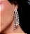 Brinco cravejado de zirconia cristal banho em rodio branco - Imagem 1