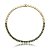 Conjunto riviera de brinco e colar cravejado de zirconia esmeralda banho em ouro 18k - Imagem 5